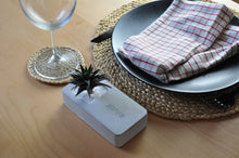 Kép betöltése a galériamegjelenítőbe: Beton asztali kiskert - egyedileg megadható felirattal