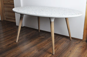 Concrete table, beton asztal, terrazzo asztal, besignbeton