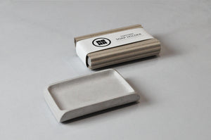 concrete soap holder + gift soap