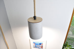 Cylinder - concrete hanging lamp