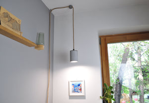 Cylinder - concrete hanging lamp