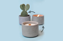 Load image into Gallery viewer, Campfire - candle in concrete holder
