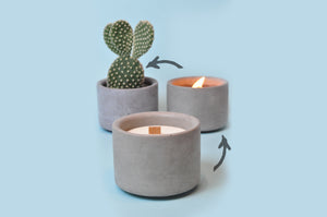 Campfire - candle in concrete holder