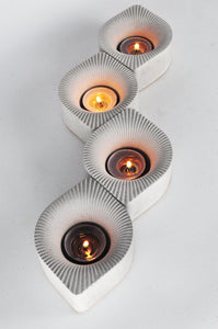 Shell concrete candle holder / beton mécsestartóes