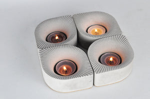 Shell concrete candle holder / beton mécsestartóes