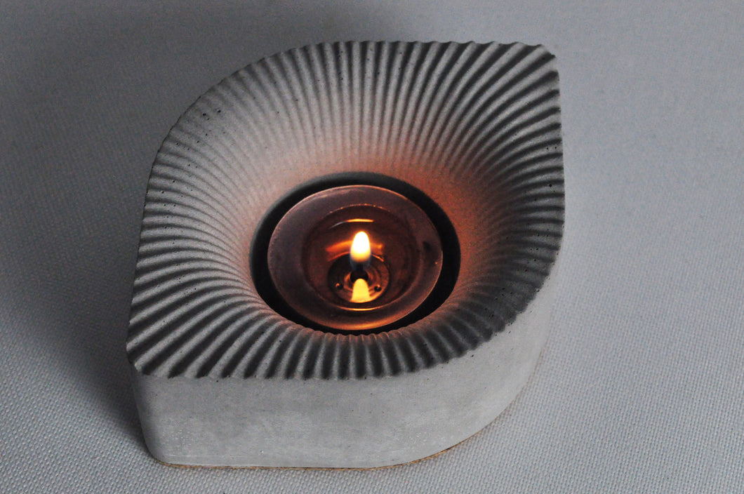 Shell concrete candle holder / beton mécsestartóes